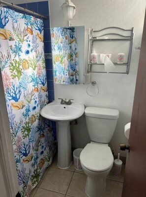 Towels, soap, toilet paper