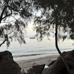 Private beach