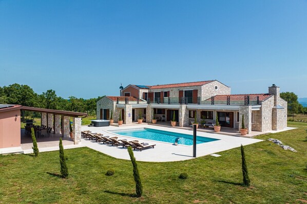 A heated pool