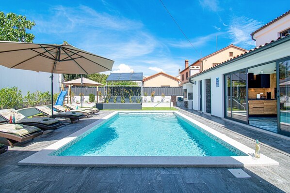 A heated pool