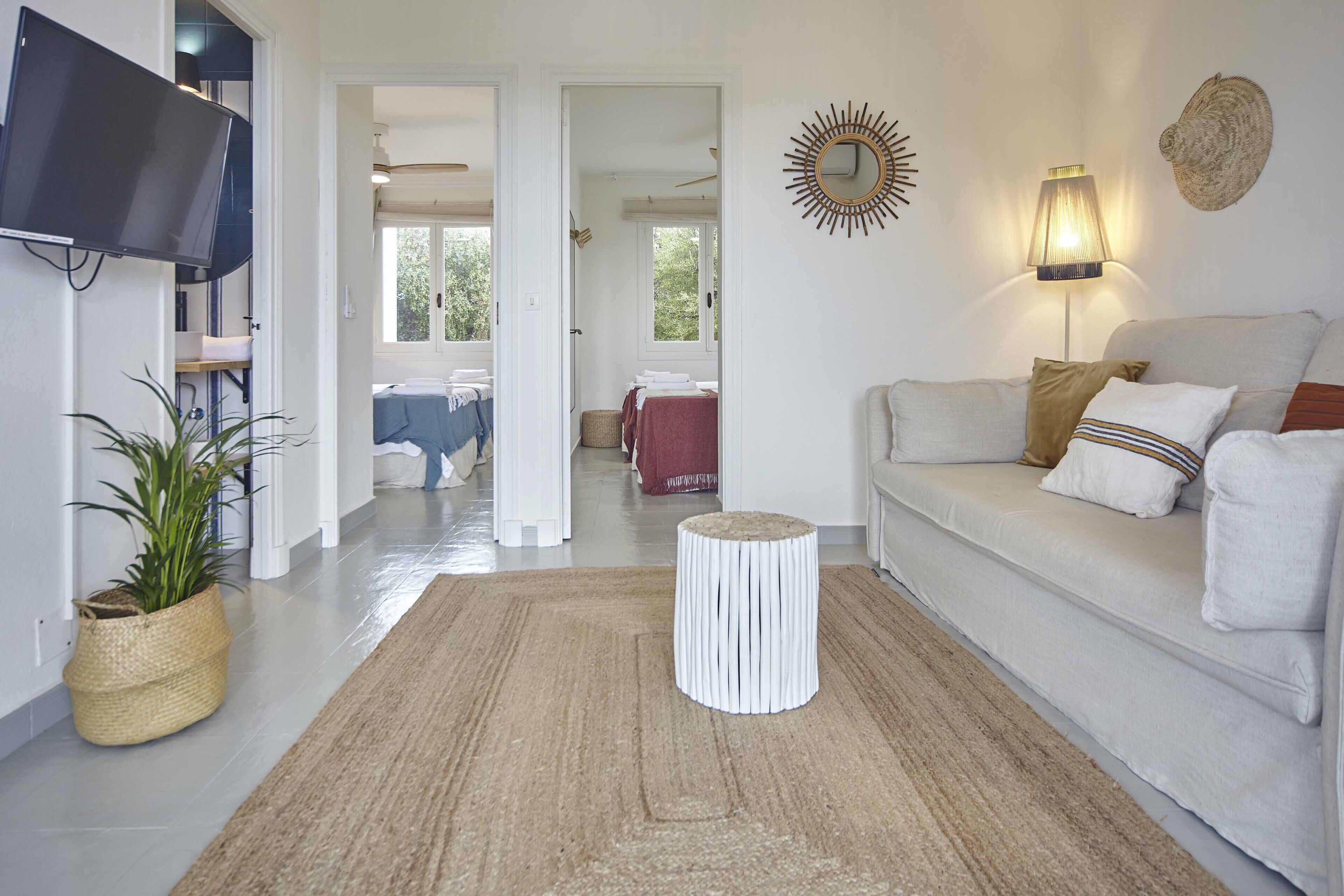 Superior Apartment, Sea View | Living area | TV