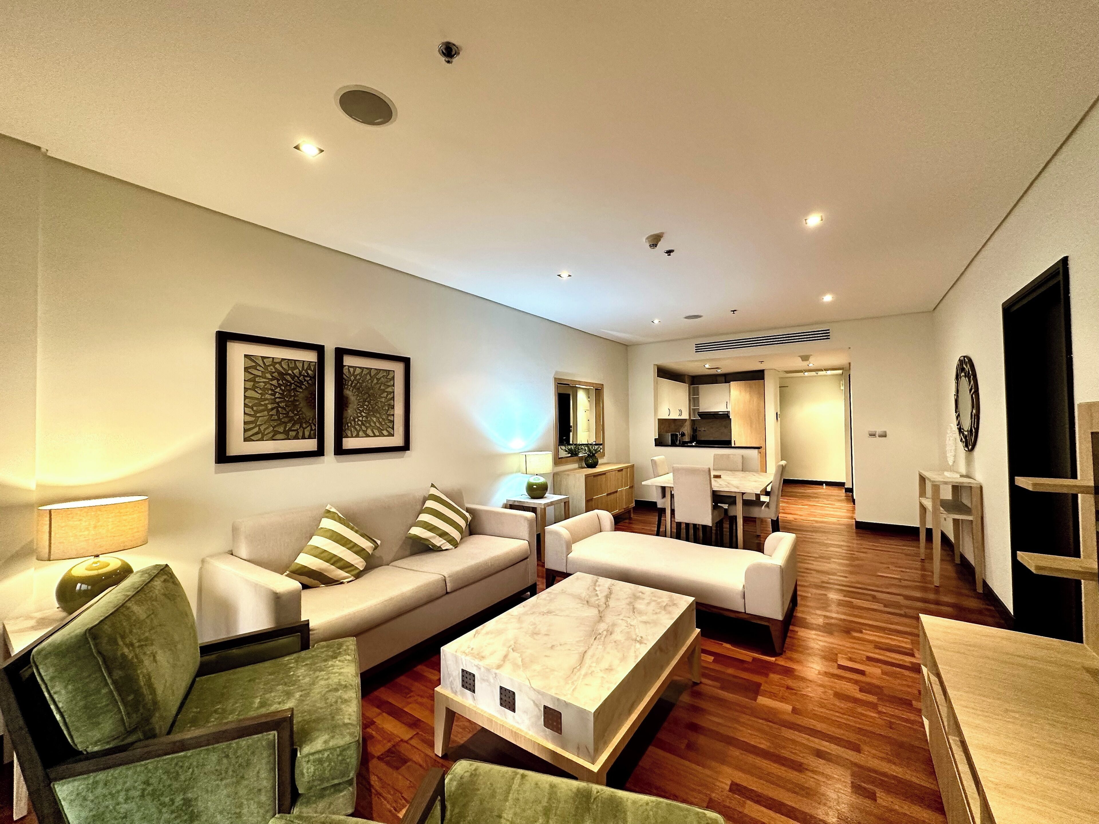 Panoramic Apartment | Living area | 55-inch Smart TV with digital channels, Netflix, streaming services