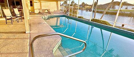 Outdoor pool, a heated pool