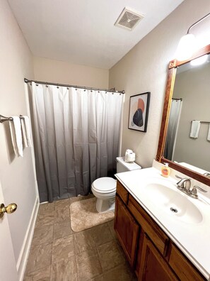 Towels, soap, toilet paper