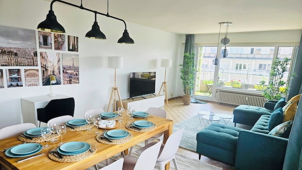 Deluxe Apartment | Living area - Large 3bedrooms in belair TerraceParking (Luxembourg City)