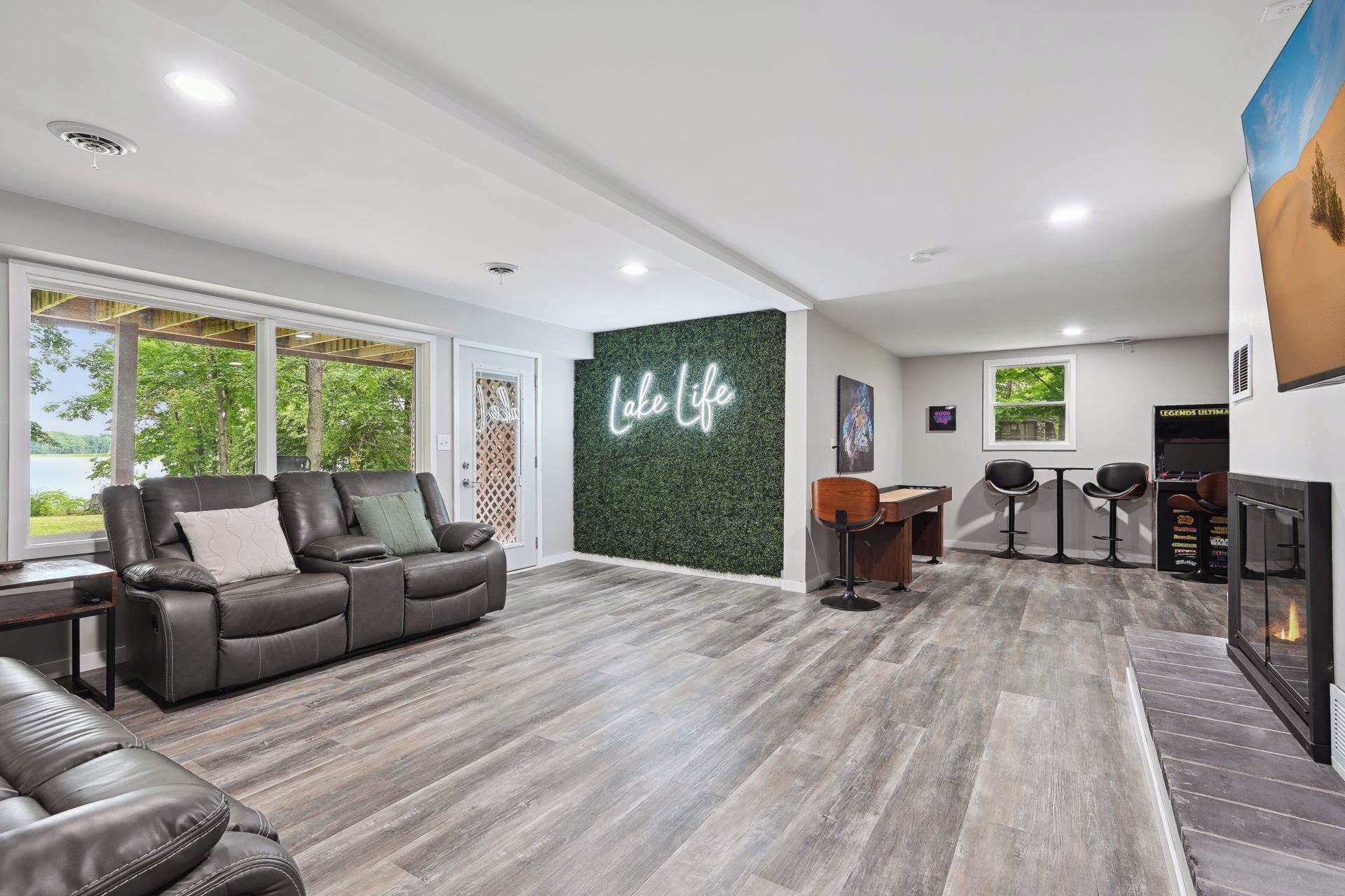 Modern Lakefront Home with Game Room and Large Deck! 