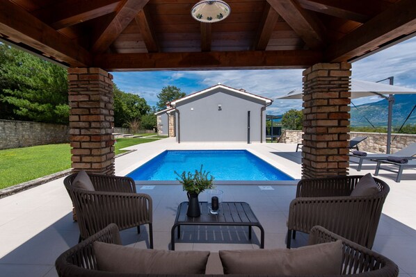 Una piscina riscaldata