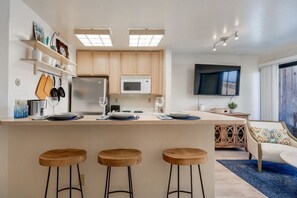 Fridge, dishwasher, coffee/tea maker, cookware/dishes/utensils - Ocean Harbor 312 - Monterey Condo - Beachfront Monterey Bay (Monterey)