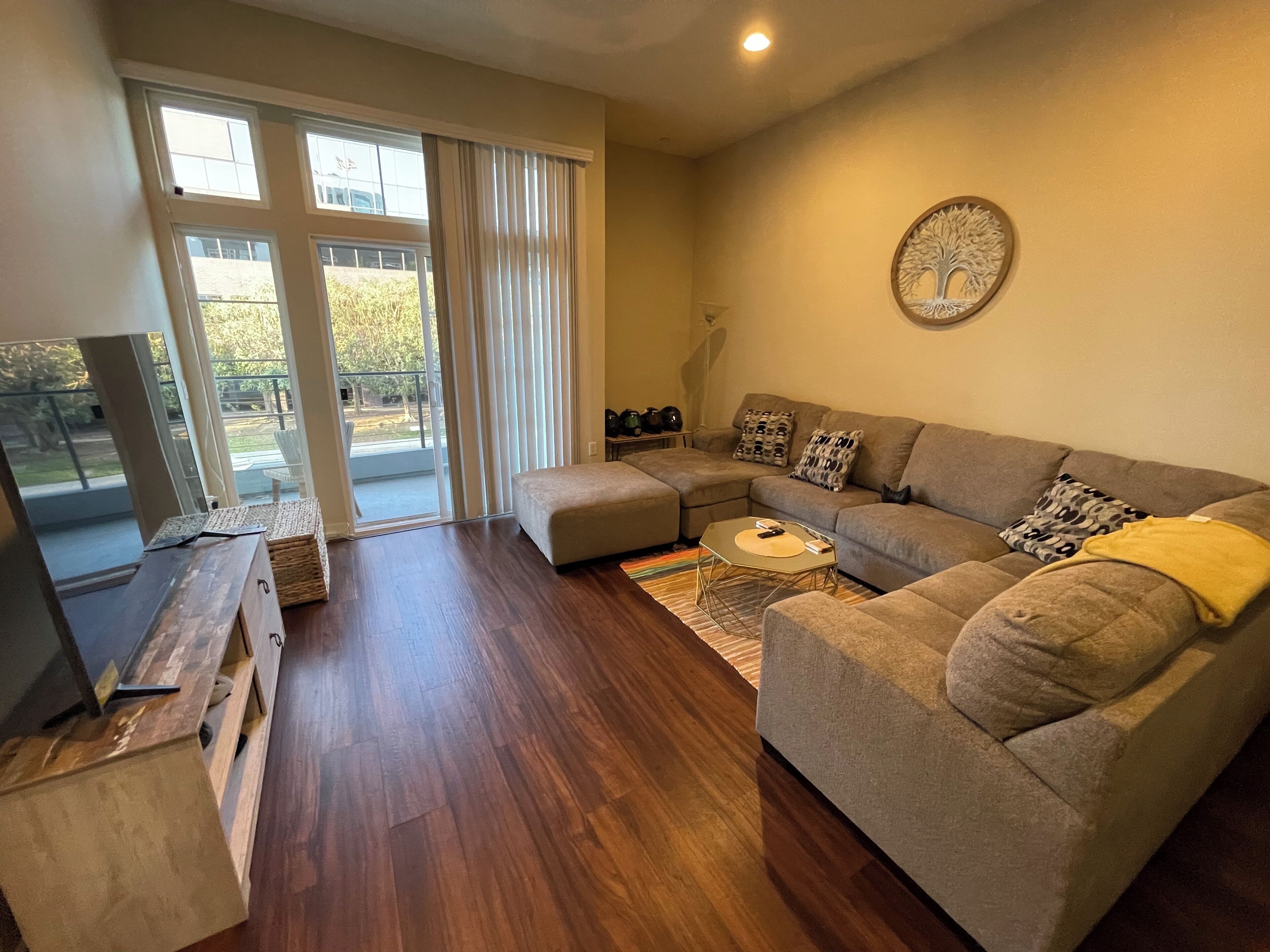 Smart TV, fireplace, table tennis, computer monitors