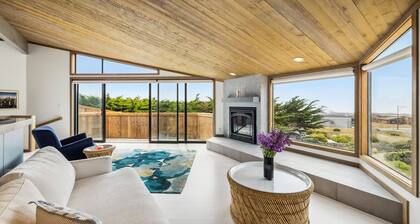 Stunning ocean view home with private hot tub - walk to Portuguese Beach