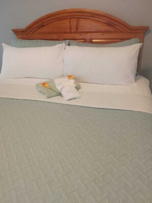 2 bedrooms, desk, iron/ironing board, travel cot