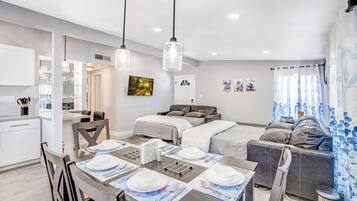 2 bedrooms, iron/ironing board, travel crib, WiFi