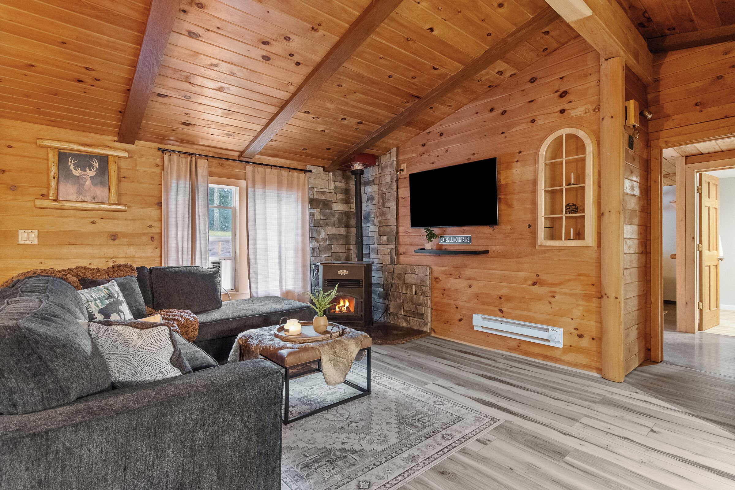 TV connectée, cheminée