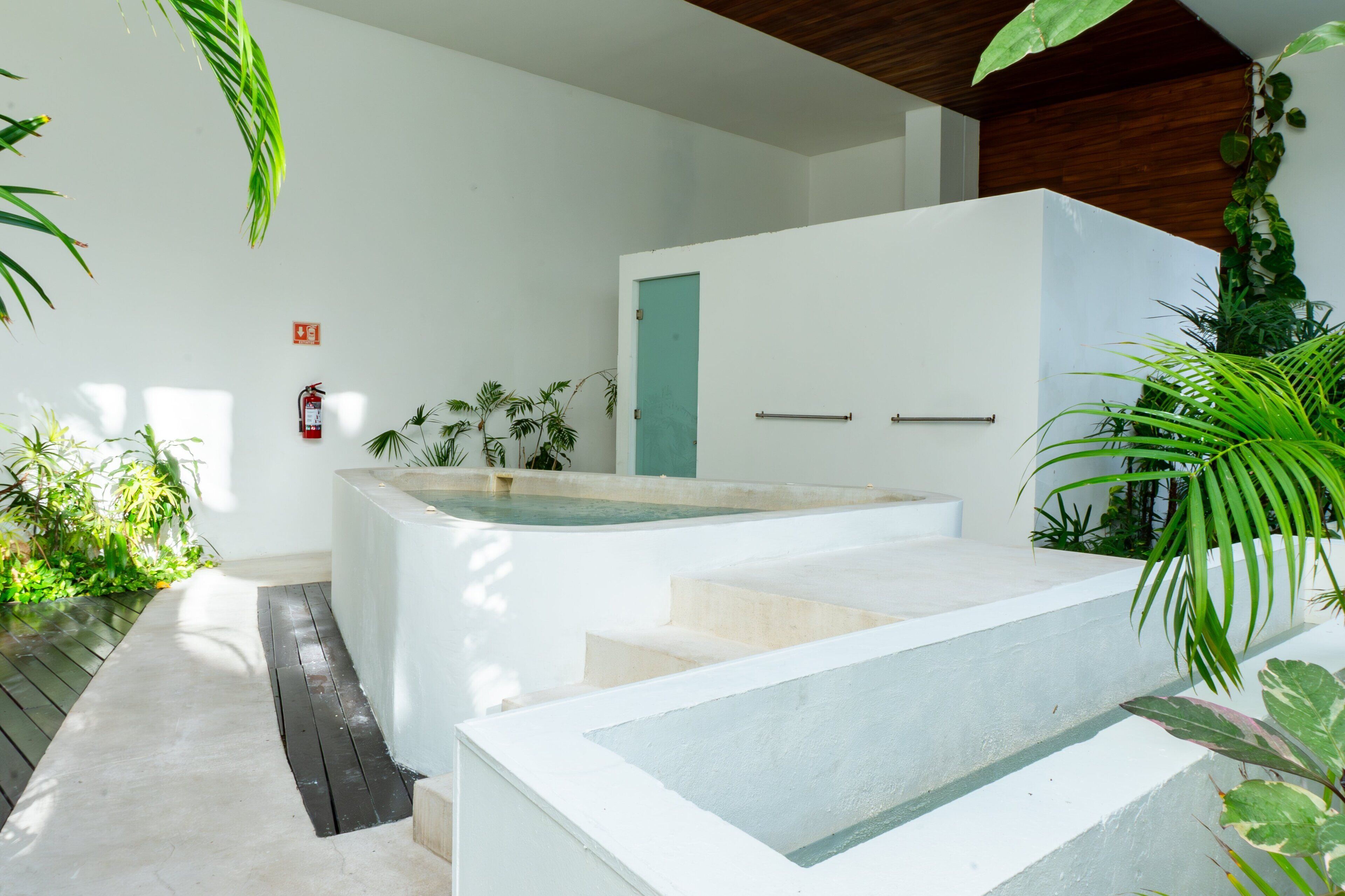 Outdoor spa tub
