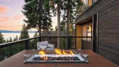 Lake View, Firepit, Game Room Remodeled Lake Tahoe Luxury Cabin by Avantstay