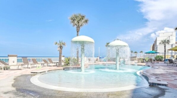 Indoor pool, outdoor pool - Modern Oceanfront Condo Daytona Beach Resort (Daytona Beach)