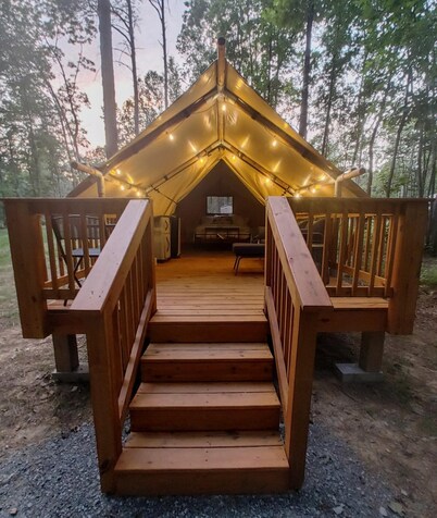 Glamping Tent with Covered Deck