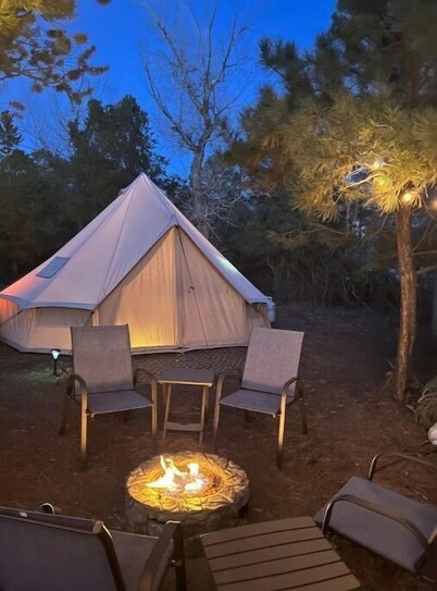 Glamping yurt/tent, Fire Pit+Grill+Hammock+more, Great Sand Dunes