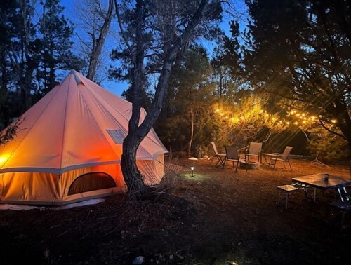 Glamping yurt/tent, Fire Pit+Grill+Hammock+more, Great Sand Dunes