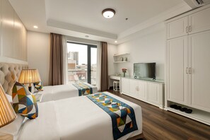 In-room safe, desk, blackout curtains, soundproofing - Branda Apartment & Hotel (Hanoi)