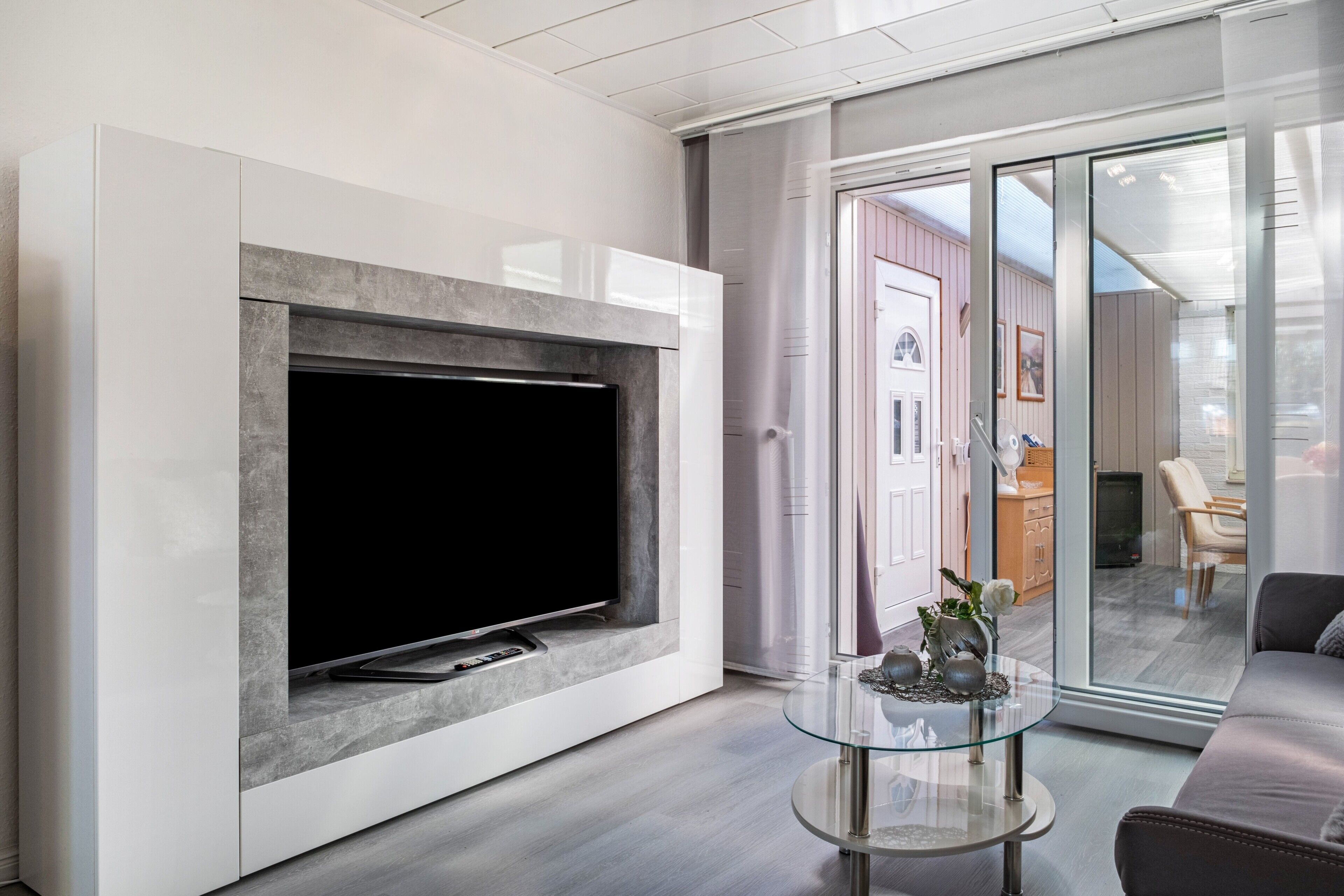 TV, DVD player, stereo