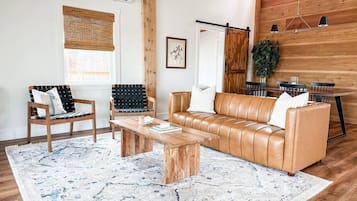 TV connectée, cheminée, livres