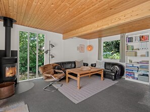 Televisie en een open haard