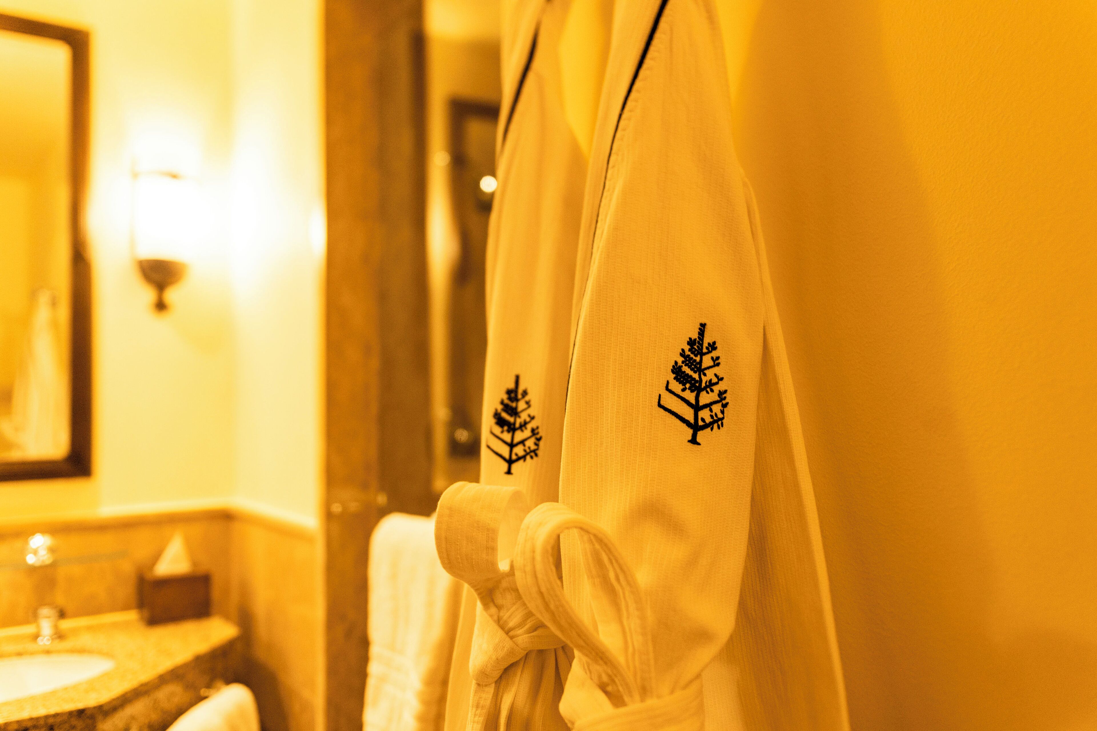 separate bathtub and shower, deep-soaking bathtub, designer toiletries