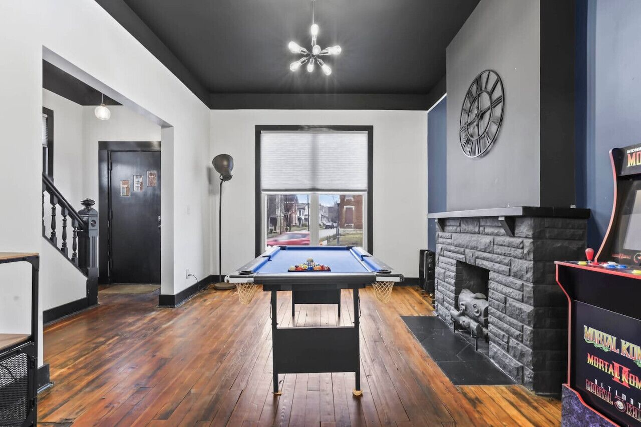 Downtown with Pool Table & Arcade Games!