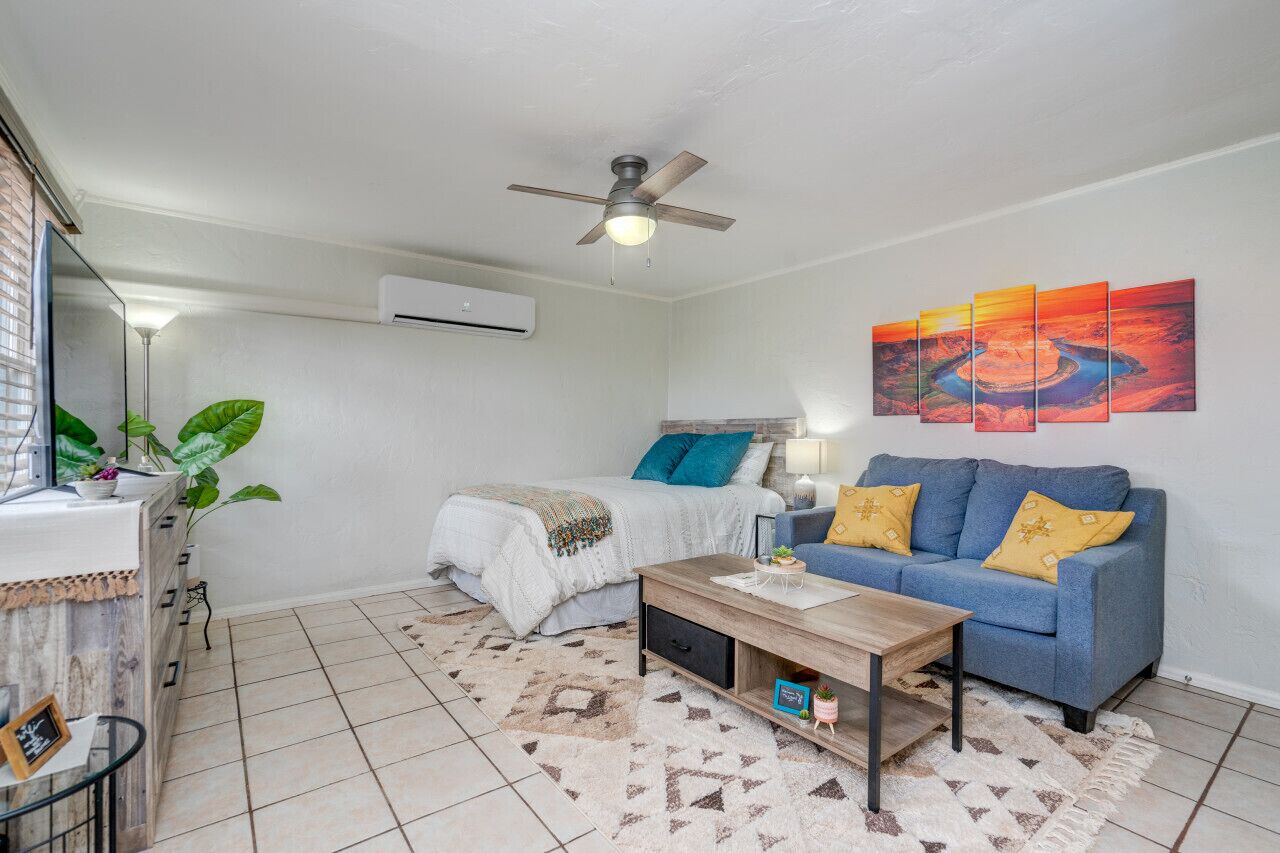 1 غرفة نوم ومكواة/لوح كي وواي فاي مجانًا وملاءات أسرّة