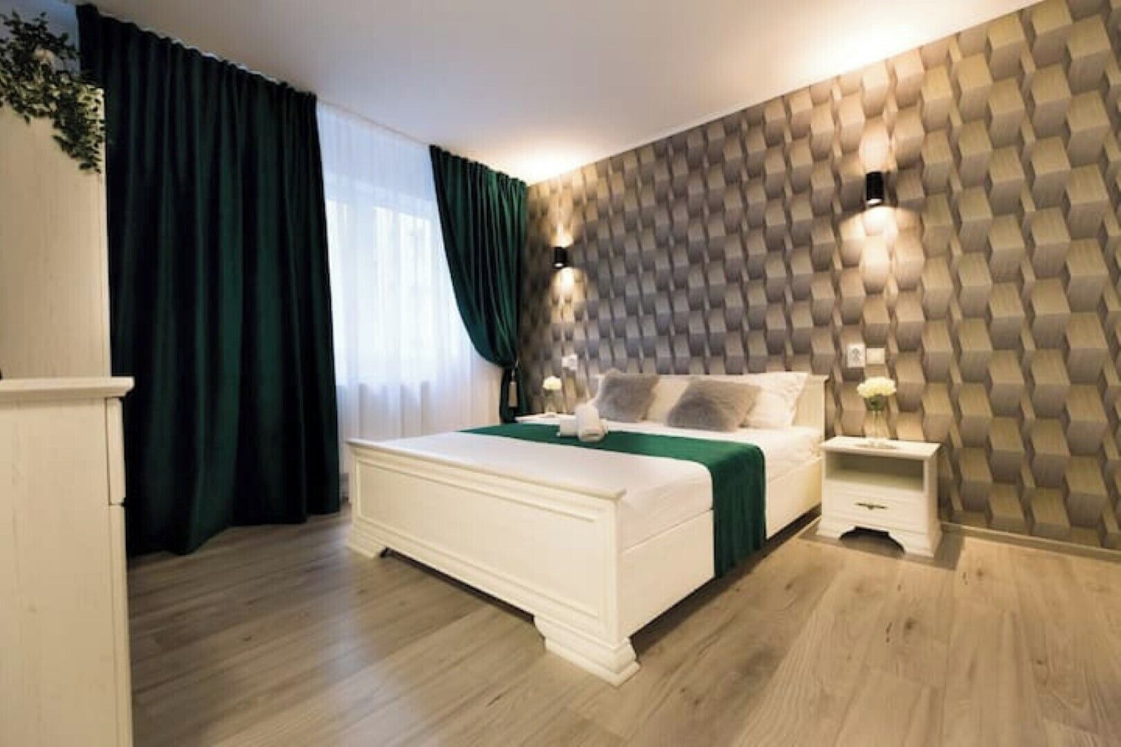 1 غرفة نوم ومكواة/لوح كي وواي فاي مجانًا وملاءات أسرّة