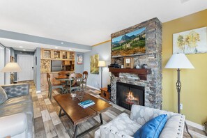TV, fireplace - Condo Near Historic Downtown and Ski Resorts (Park City)