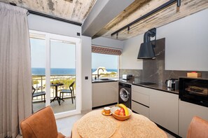 Fridge, microwave, oven, toaster