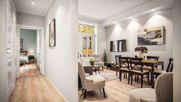 3 bedrooms Apartment (1st floor) | Living area | Flat-screen TV