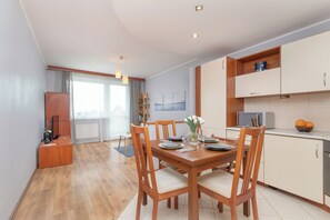 Apartment, 1 Bedroom, Balcony | 1 bedroom, bed sheets - Apartment Near the Forest by Renters (Gdynia)