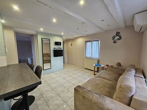 TV, DVD player, books
