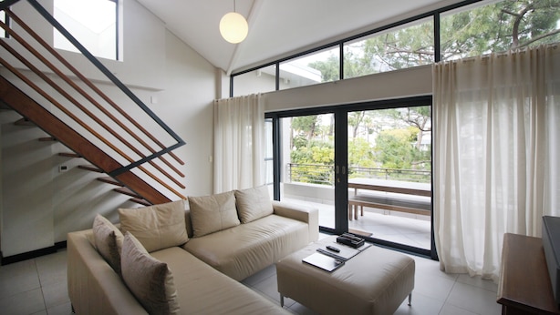 อพาร์ทเมนท์, 3 ห้องนอน, ระเบียง, วิวสวน | บริเวณนั่งเล่น
