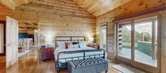 Beautiful lake view home with decks, grill, soaking tub & fireplace