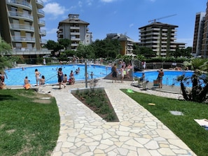 Lägenhet - 1 sovrum - balkong - havsutsikt | Pool | Utomhuspool