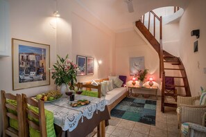 Apartment, 1 Bedroom, Balcony, Garden View | Dining - Calergi 6 - Panoramic Terrace - Sustainable Home - Pure Nature (Rethymno)