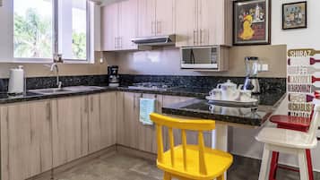 Exclusive Apartment, City View | Private kitchen | Fridge, microwave, espresso maker, rice cooker