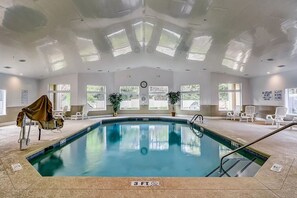 Indoor pool, a heated pool - Beachfront Complex - 3 Pools -Tennis - Family Fun! (Hilton Head Island)