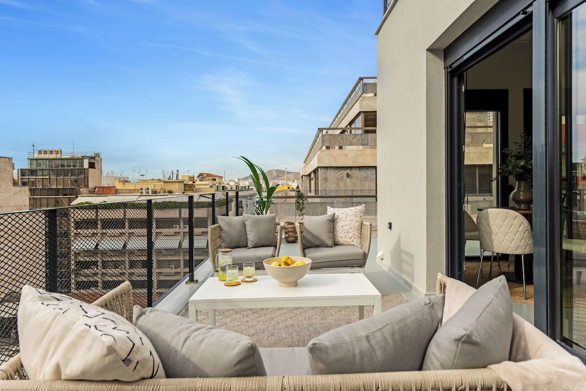 Studiolejlighed - flere soveværelser - terrasse | Balkon