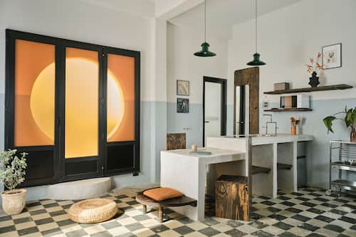 Loft de diseño | Cocina privada | Microondas, placa de cocina, cafetera o tetera y hervidor eléctrico