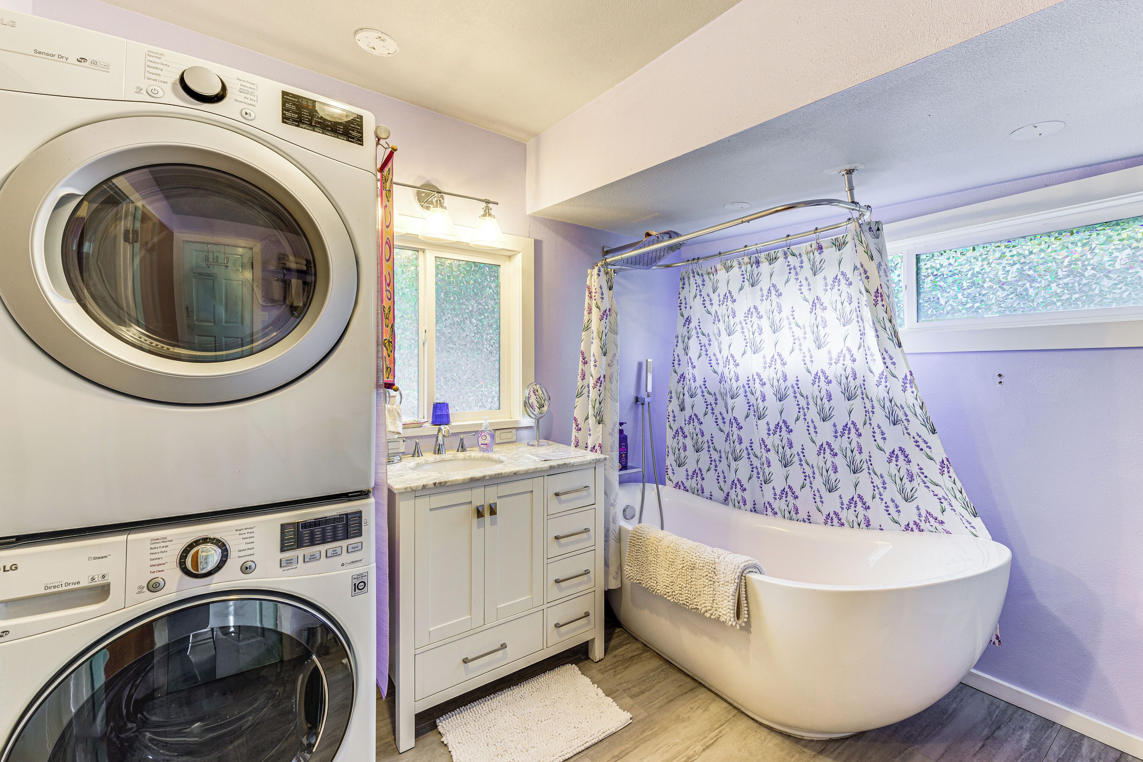 Hair dryer, towels