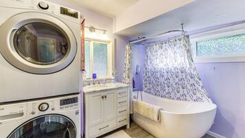 Hair dryer, towels