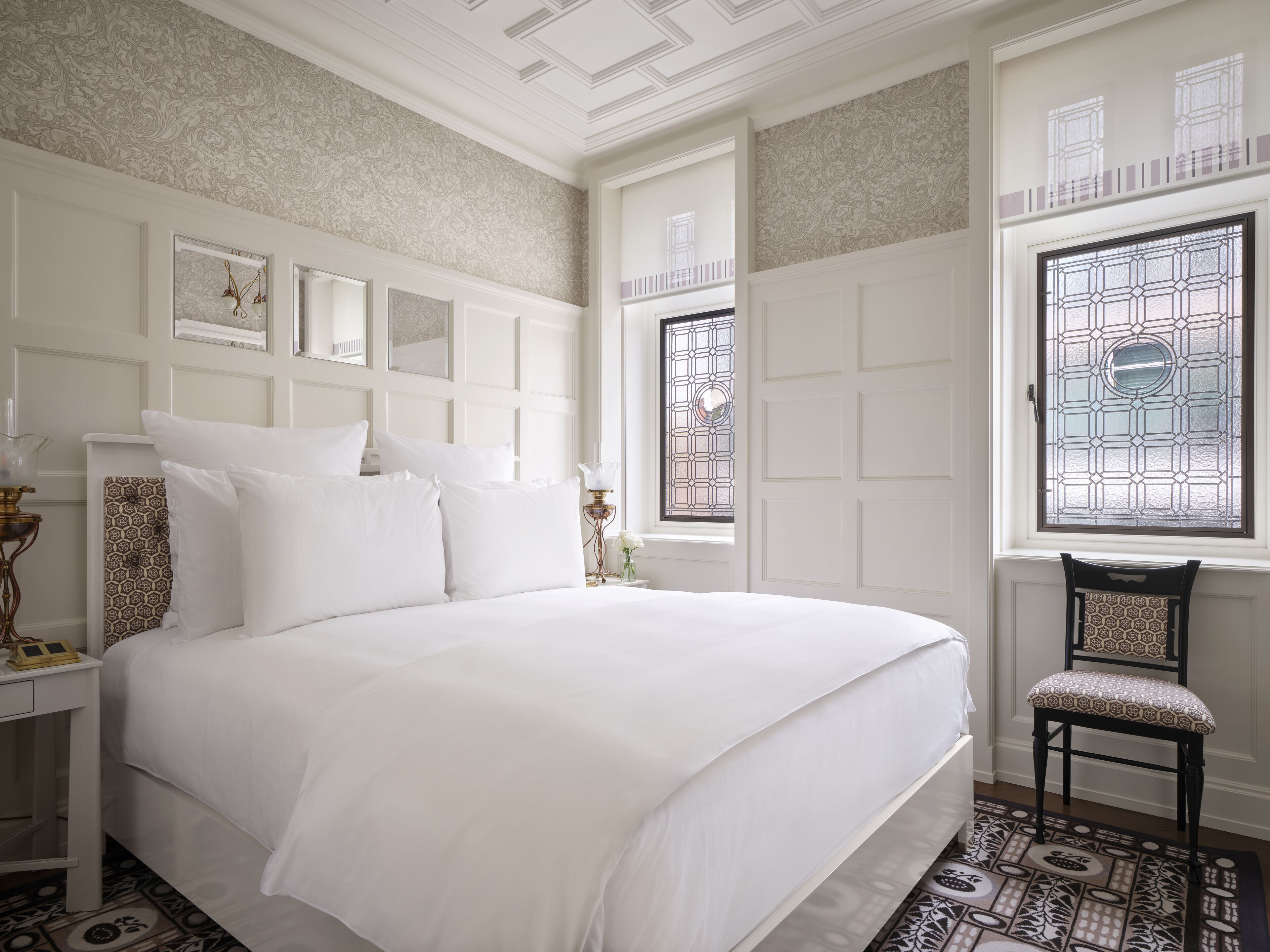 Hypo-allergenic bedding, minibar, in-room safe, individually decorated