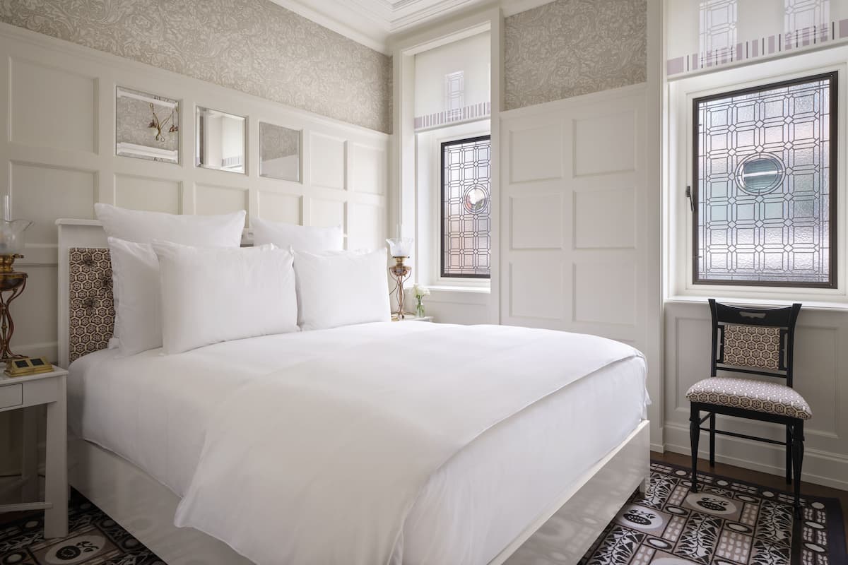 Hypo-allergenic bedding, minibar, in-room safe, individually decorated