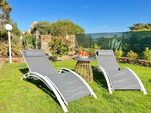 Villa, 3 habitaciones, piscina privada, vistas al jardín | Solárium