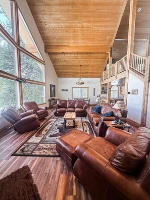 Smart TV, fireplace, video games